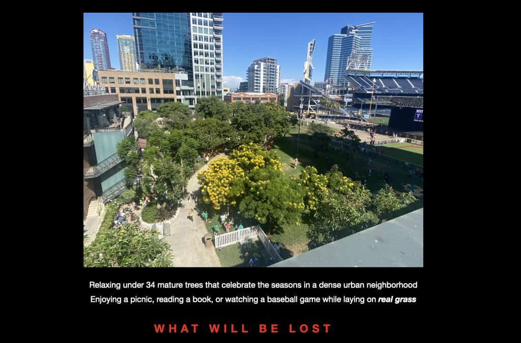 City’s policy to unconditionally expedite re-design of a city owned park: improving private revenue concert venue but degrading neighborhood use without public input or outside professional review.